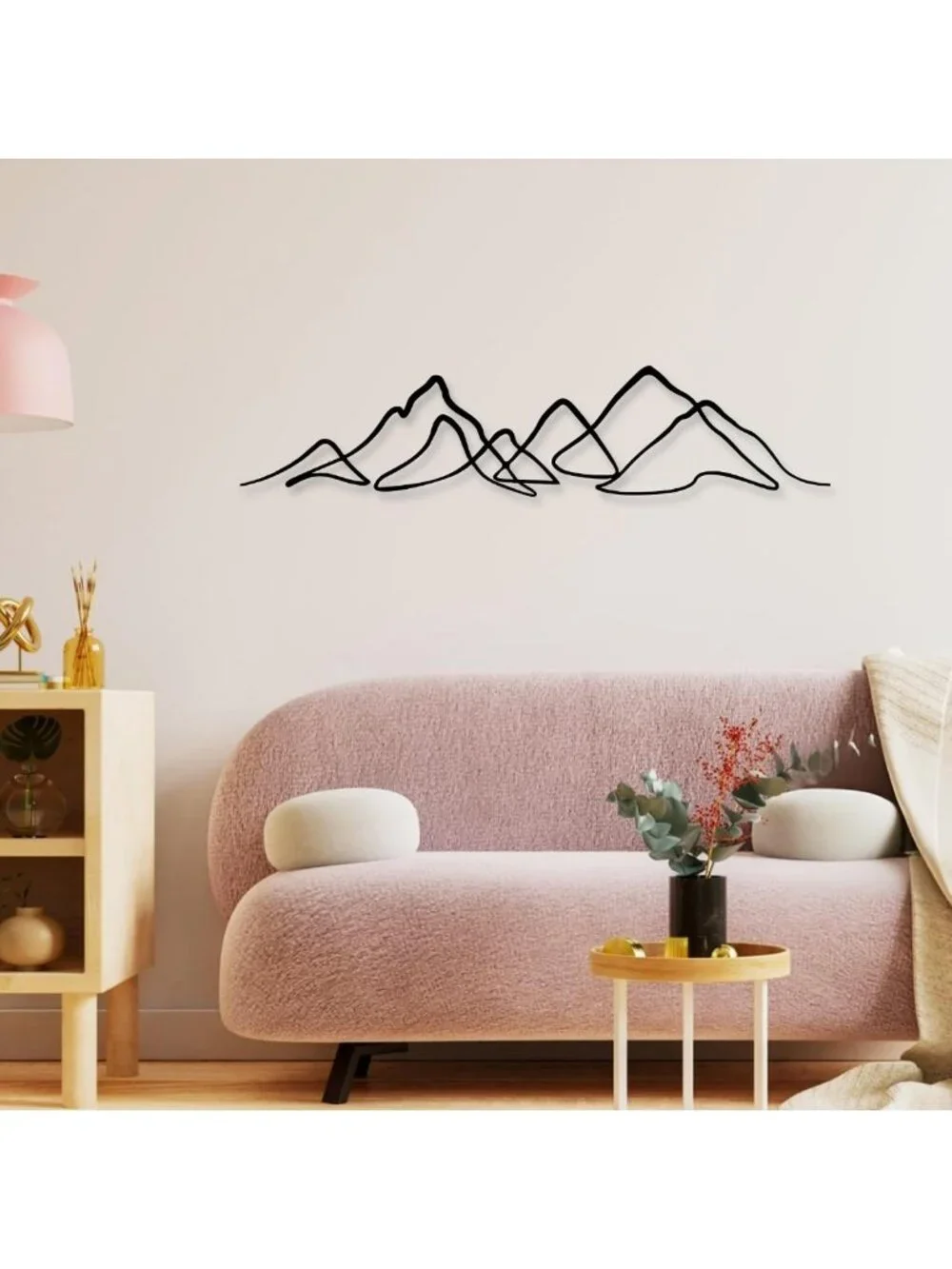Horizontal Mountain Metal Wall Art - Modern Nature Decor for Home & Office